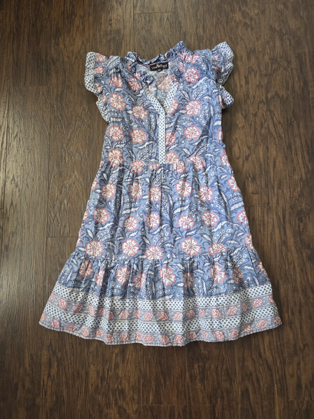 Liza BYRD Blue Floral Dress
